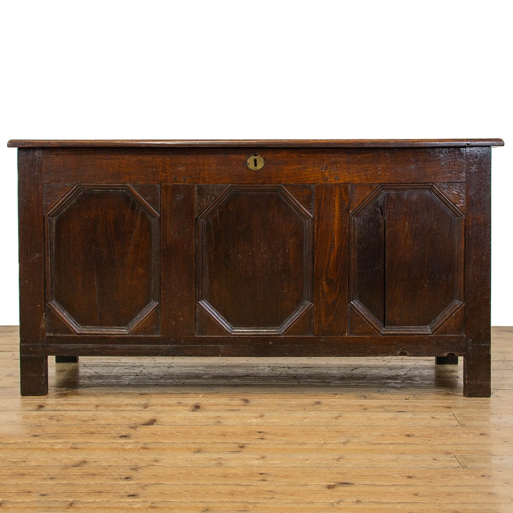 Antique Oak Panelled Coffer