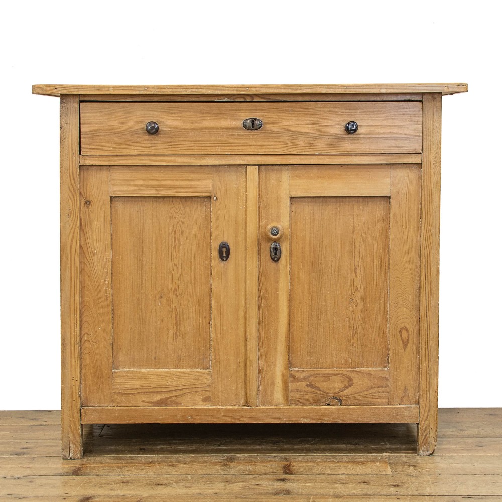 Stripped Pine Antique Side Cupboard