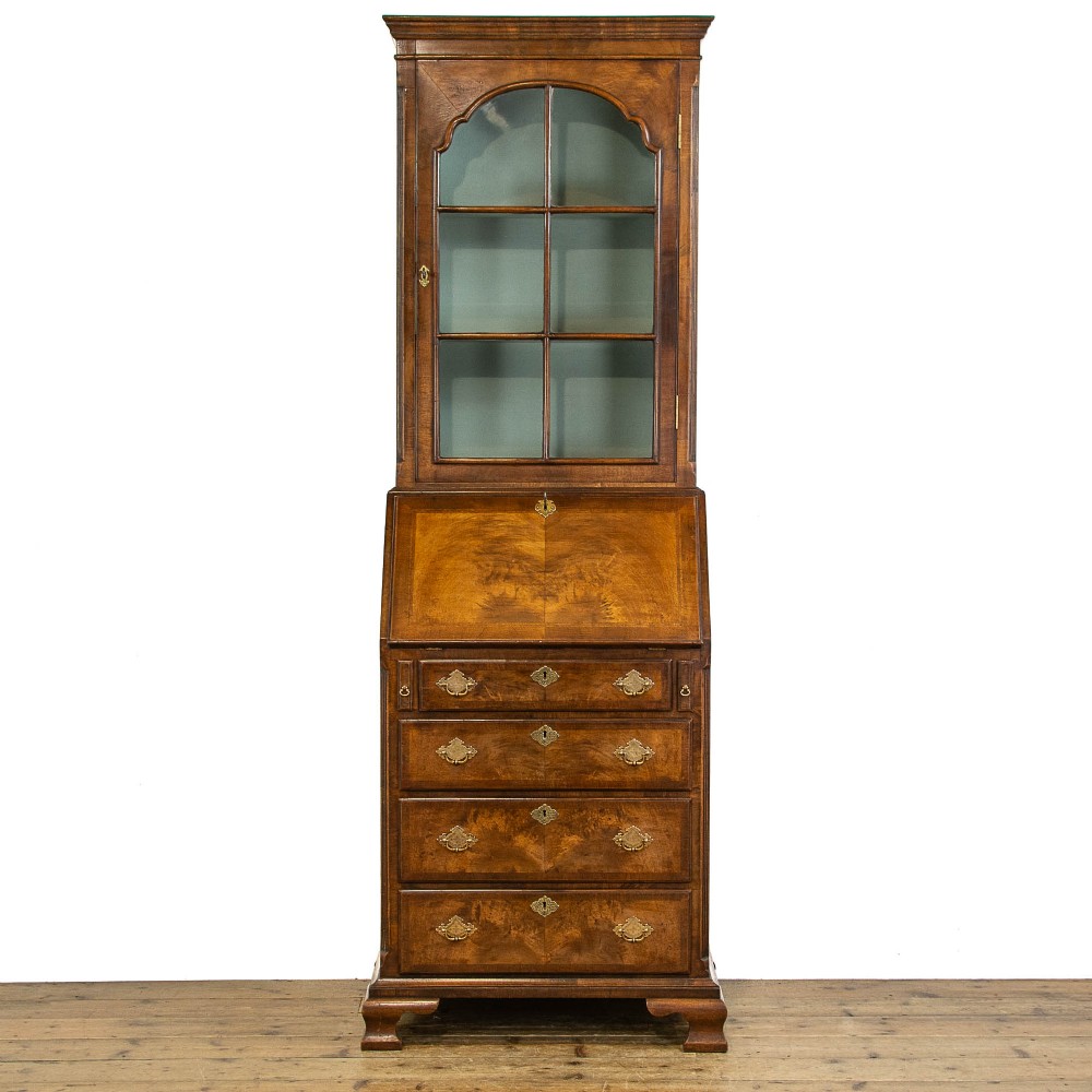 Antique Walnut Bureau Bookcase by ‘Kean & Scott’