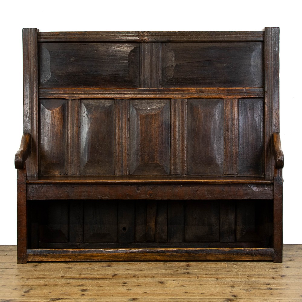 18th Century Antique Oak Settle