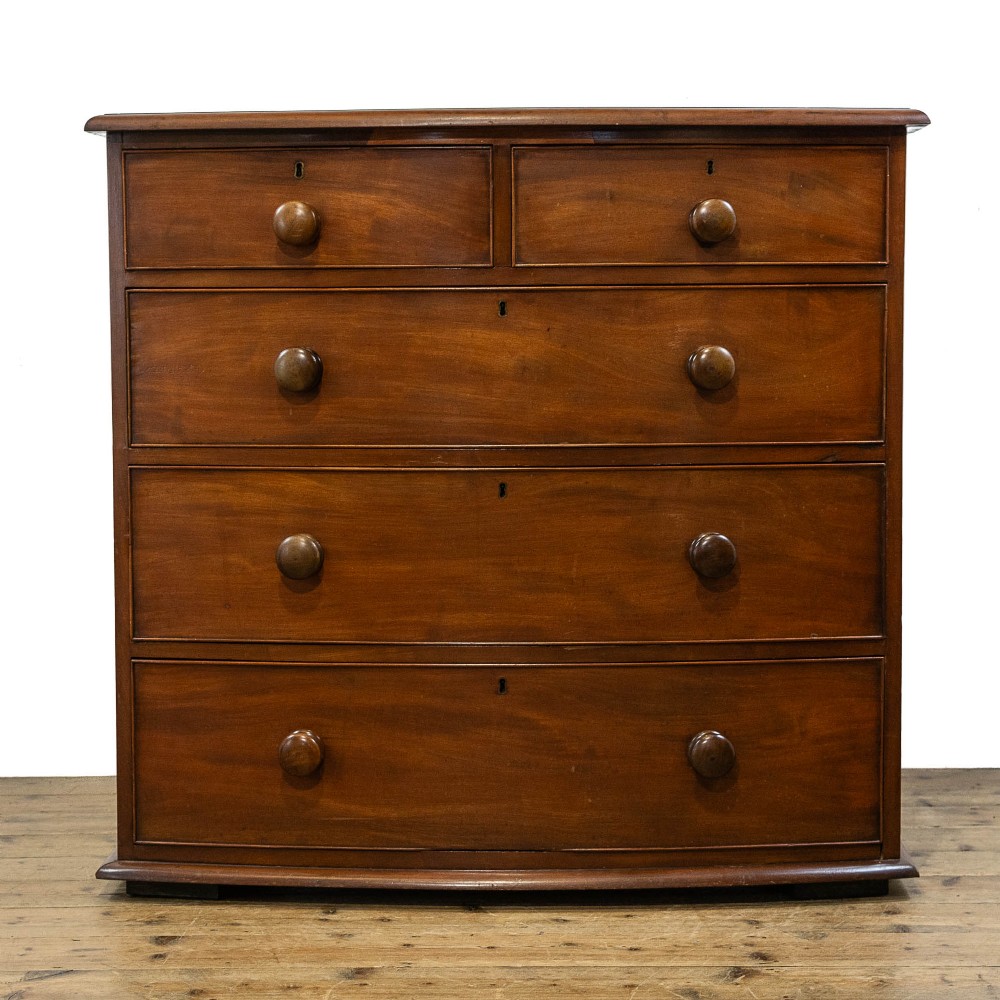 Antique Mahogany Bow Front Chest of Drawers