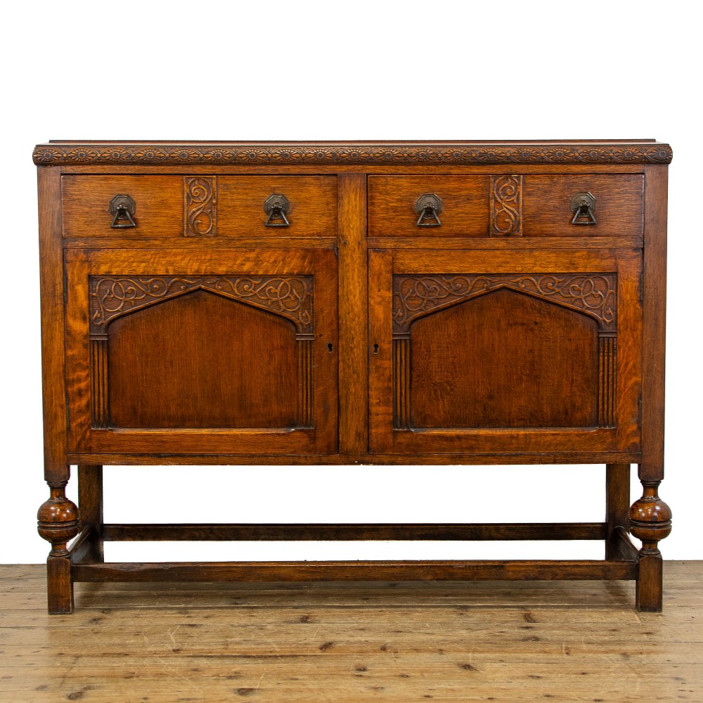 Antique Carved Oak Sideboard