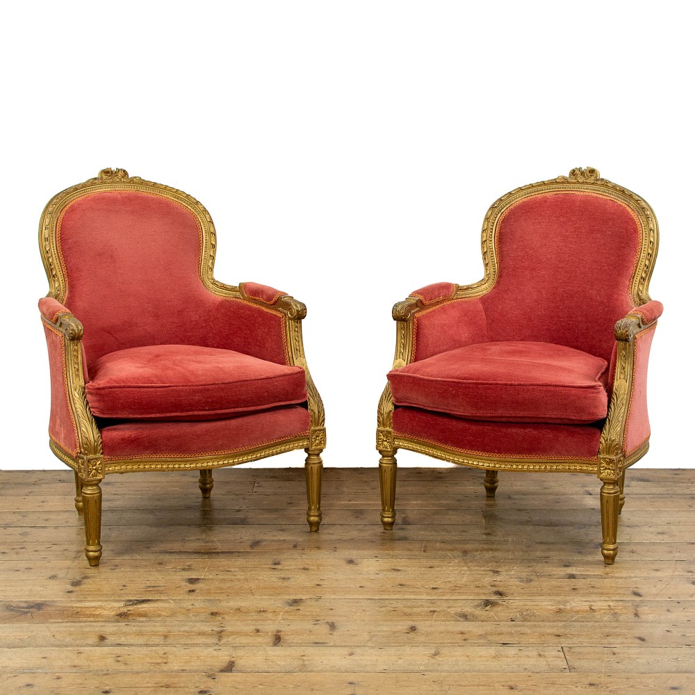 Pair of Antique French Salon Chairs