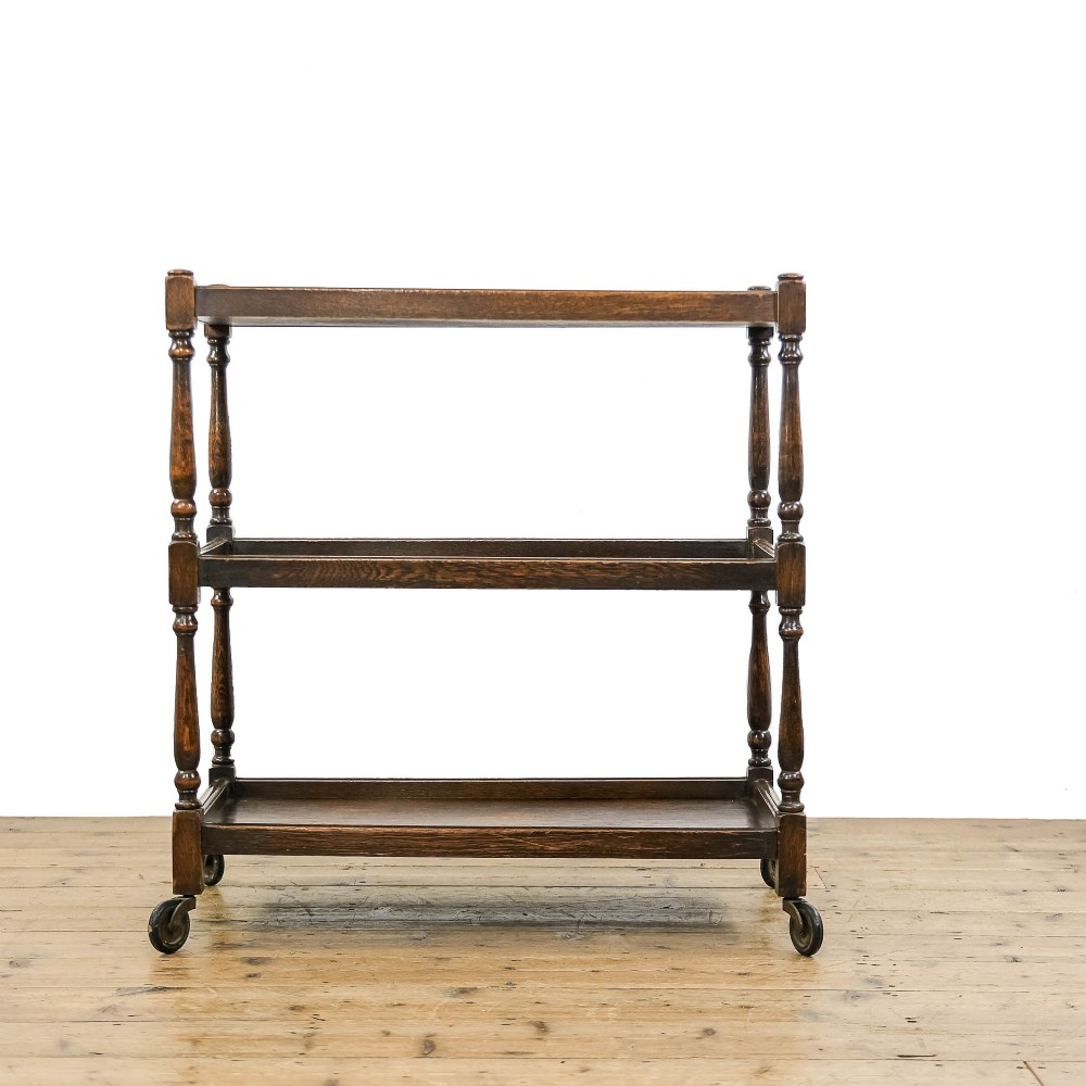Antique Oak Drinks Trolley