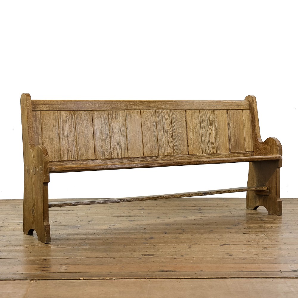 Antique Pitch Pine Church Pew