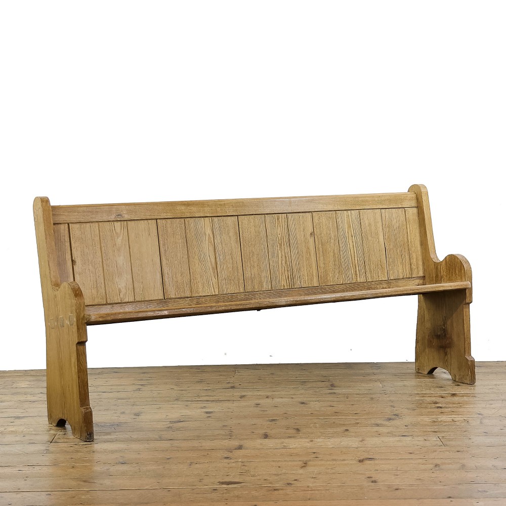Antique Pitch Pine Church Pew
