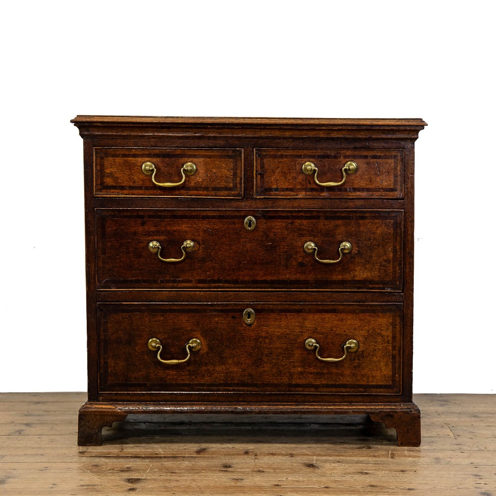 Small Antique Georgian Oak Chest of Drawers