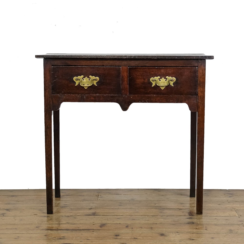 Antique Georgian Oak Lowboy Side Table 