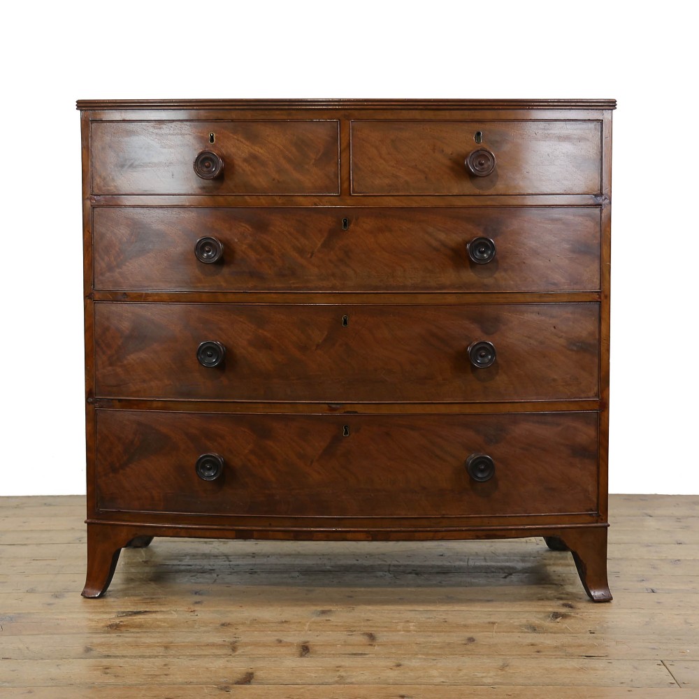Antique Mahogany Bowfront Chest of Drawers
