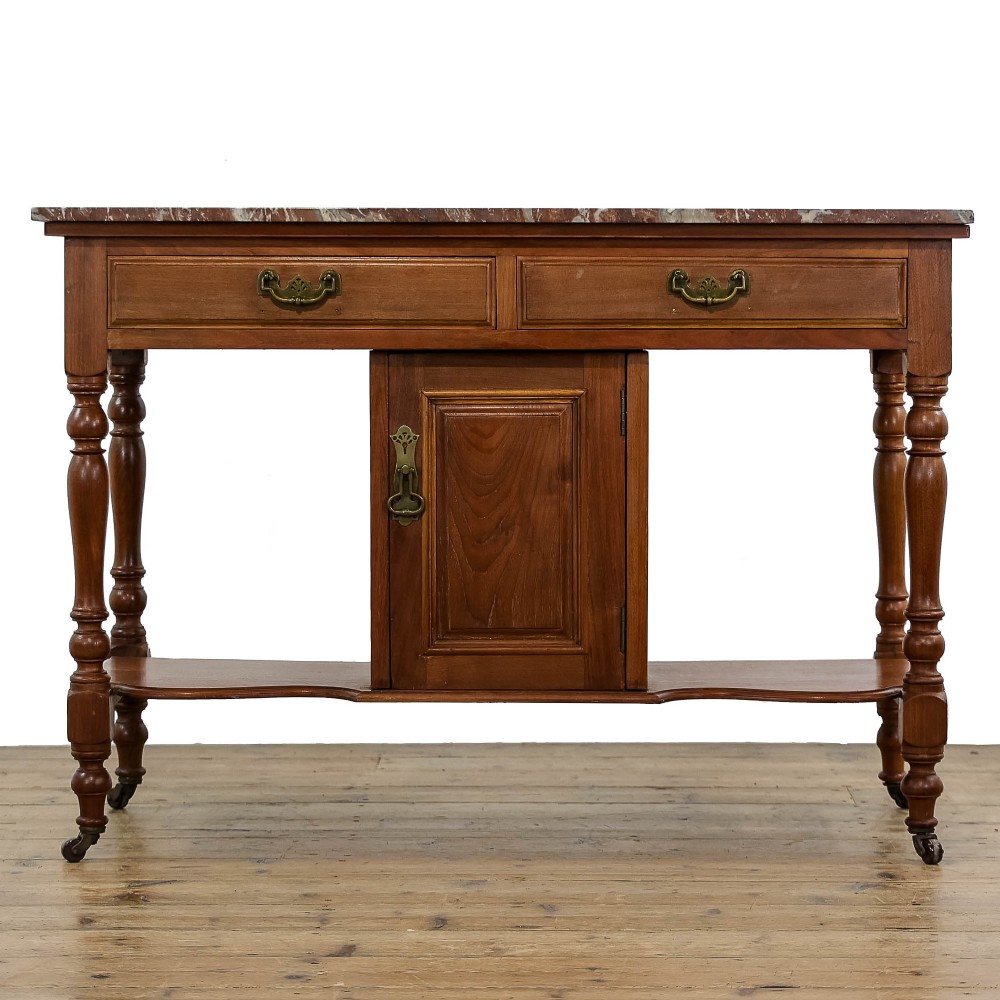 Antique Victorian Washstand with a Marble Top