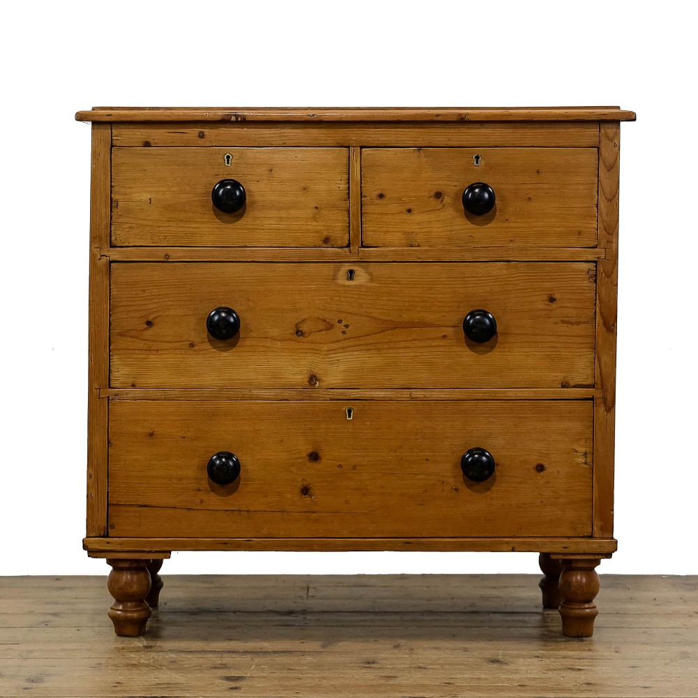 Small Victorian Antique Pine Chest of Drawers 
