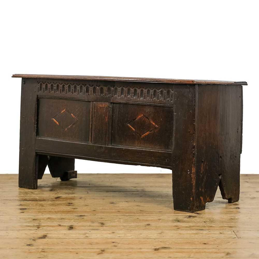 Small Antique Oak Coffer 
