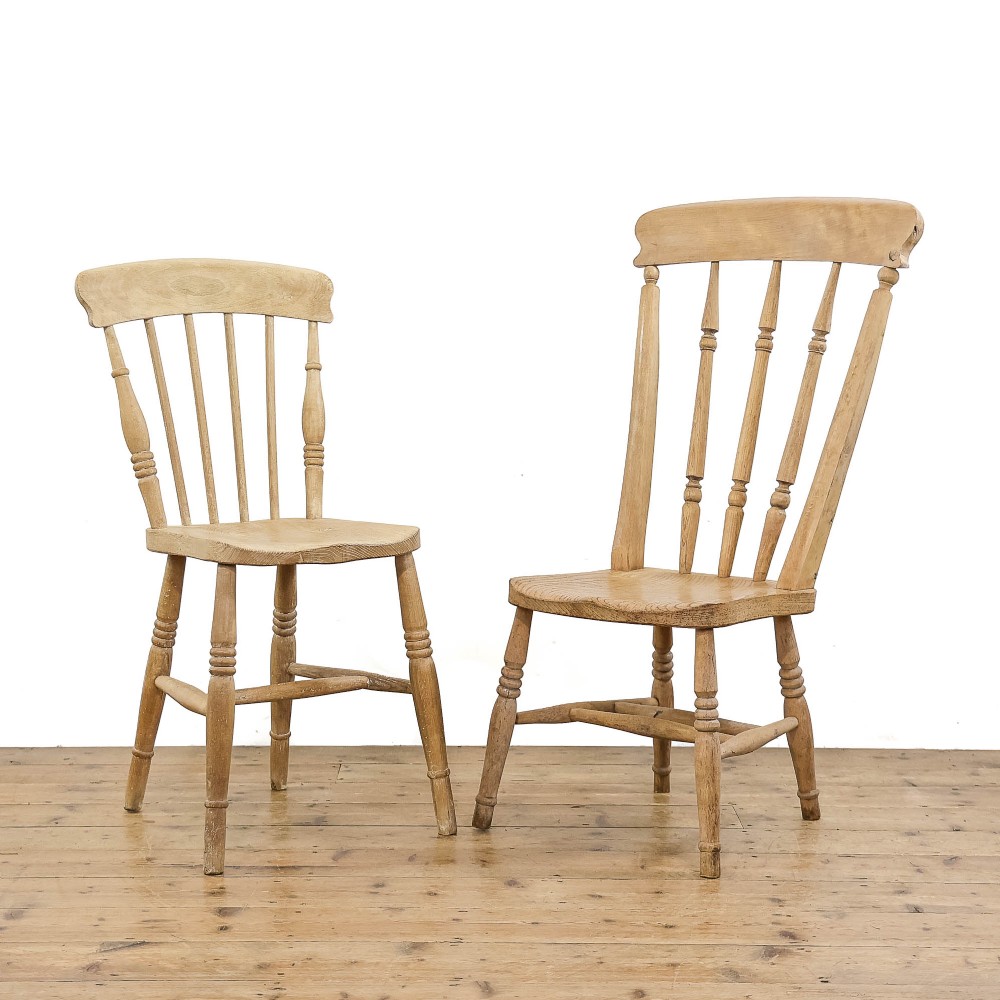 Antique Victorian Pine Nursing Chair with Accompanying Chair