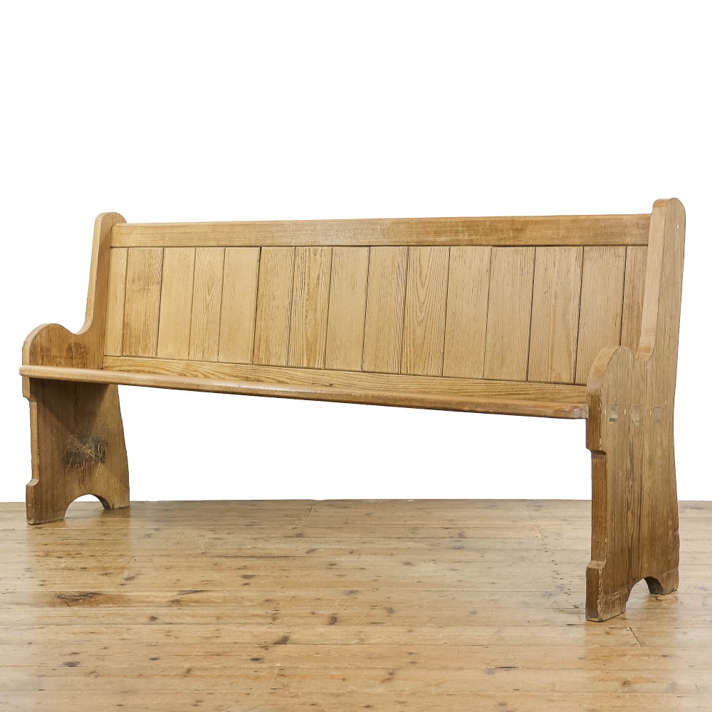 Antique Pitch Pine Church Pew