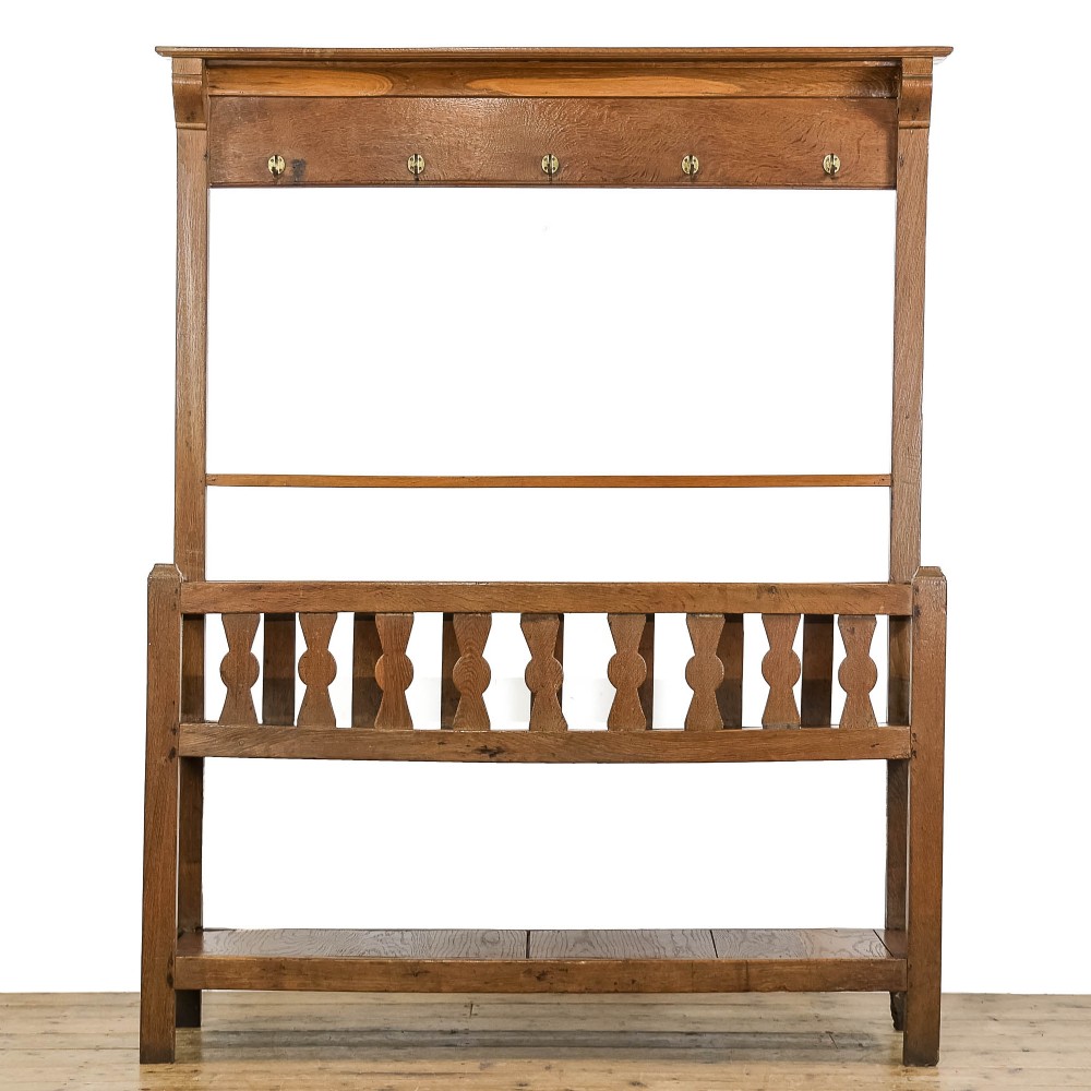 Unusual Antique Oak Hall Stand Penderyn Antiques
