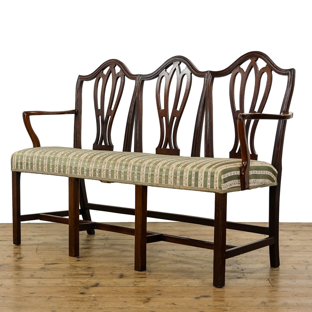 Georgian Style 20th Century Upholstered Bench