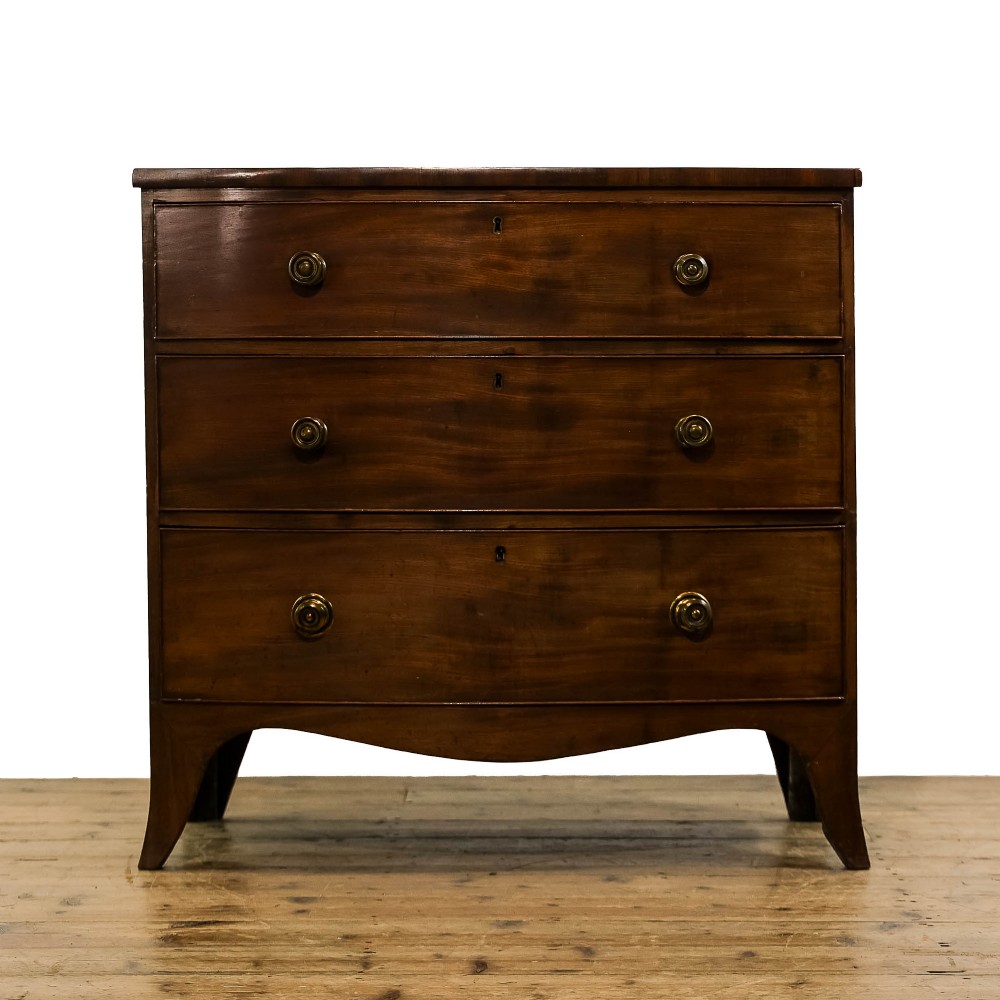 Antique Mahogany Bow Front Chest of Drawers