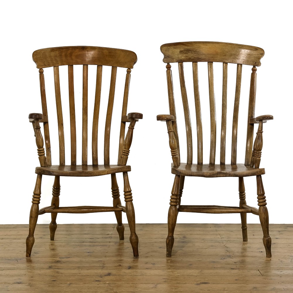 Two Similar Antique Windsor Armchairs