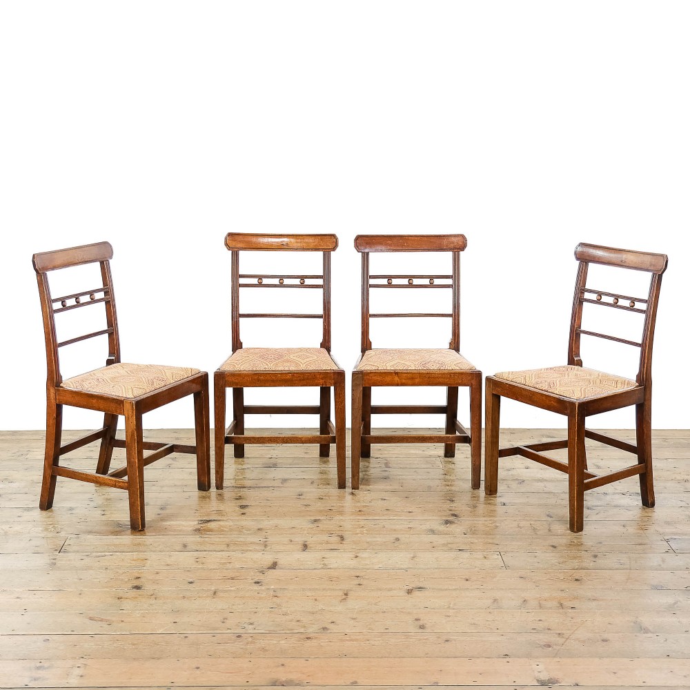 Set of Four Antique Bobbin Dining Chairs