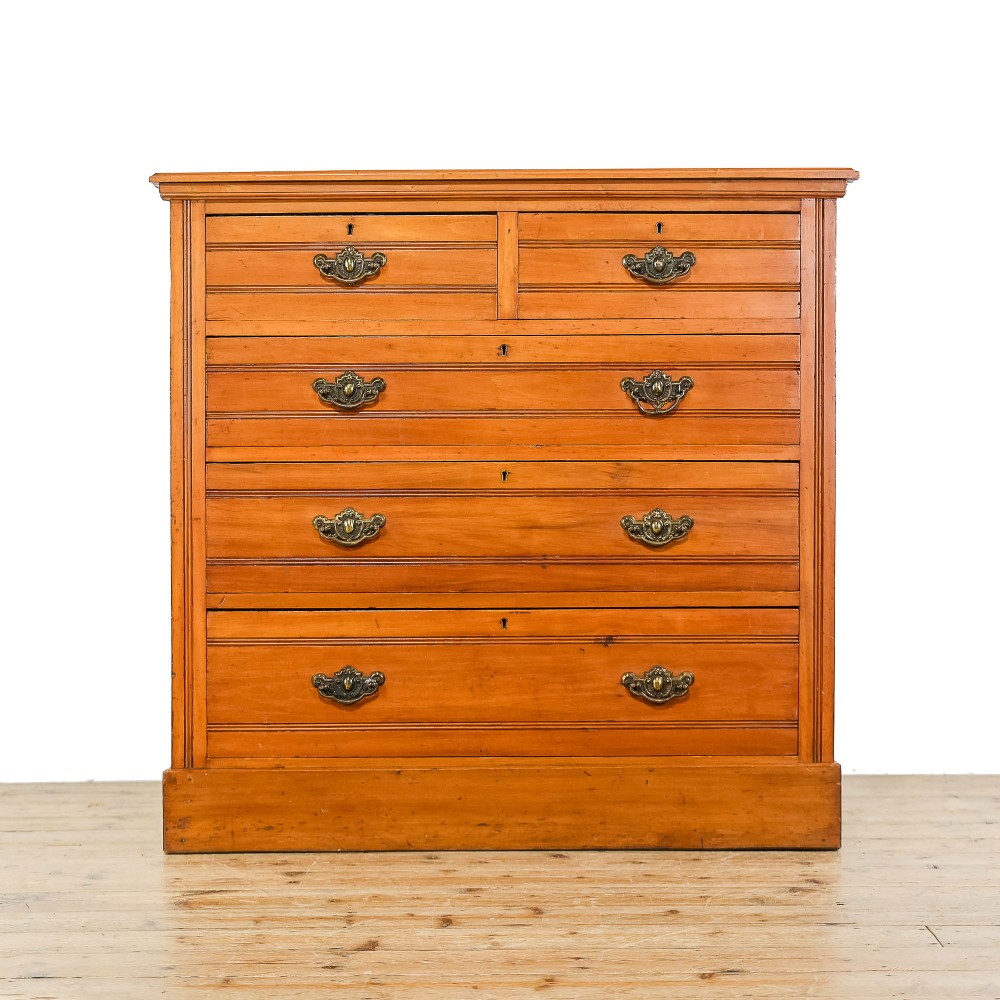 Antique Edwardian Satinwood Chest of Drawers