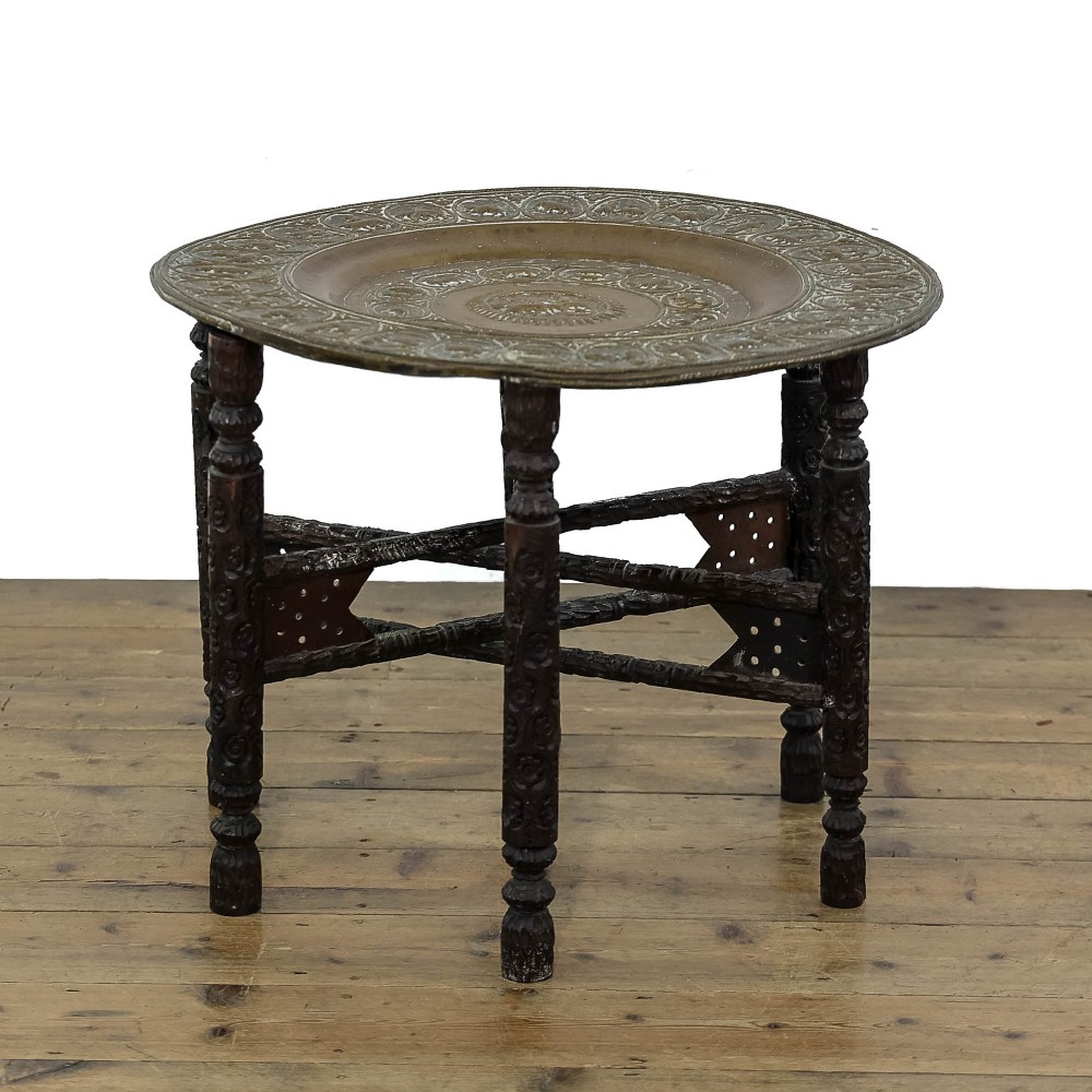 Middle Eastern Style Brass Folding Tray Top Table