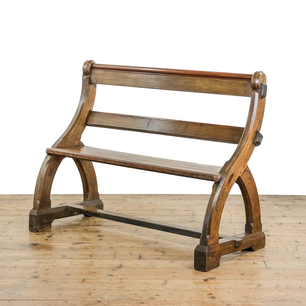 Antique Gothic Church Bench