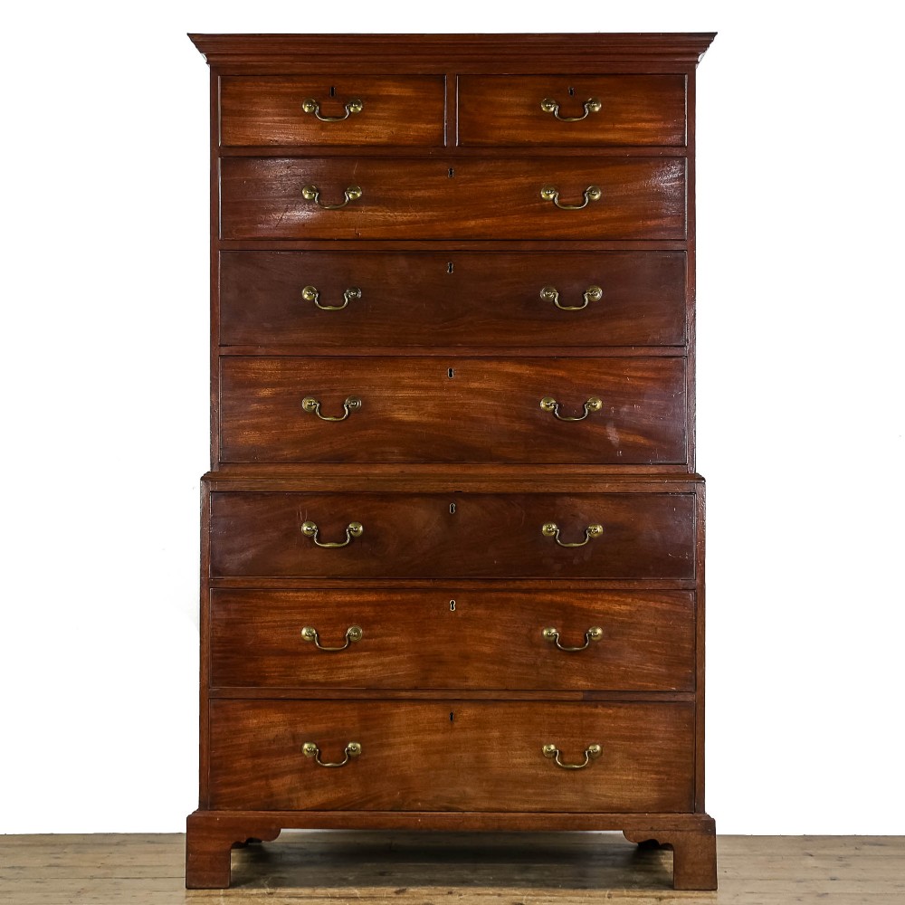 Antique George III Mahogany Chest on Chest
