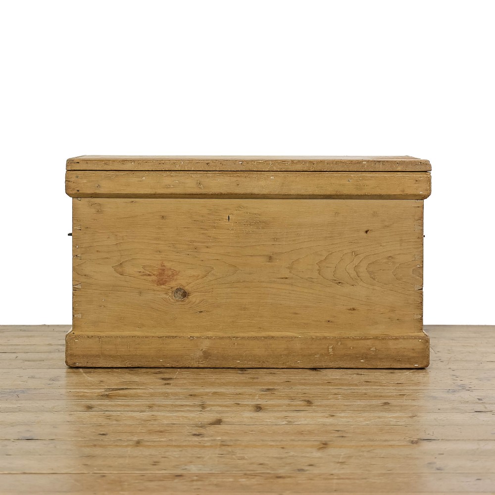 Large Antique 19th Century Pine Trunk
