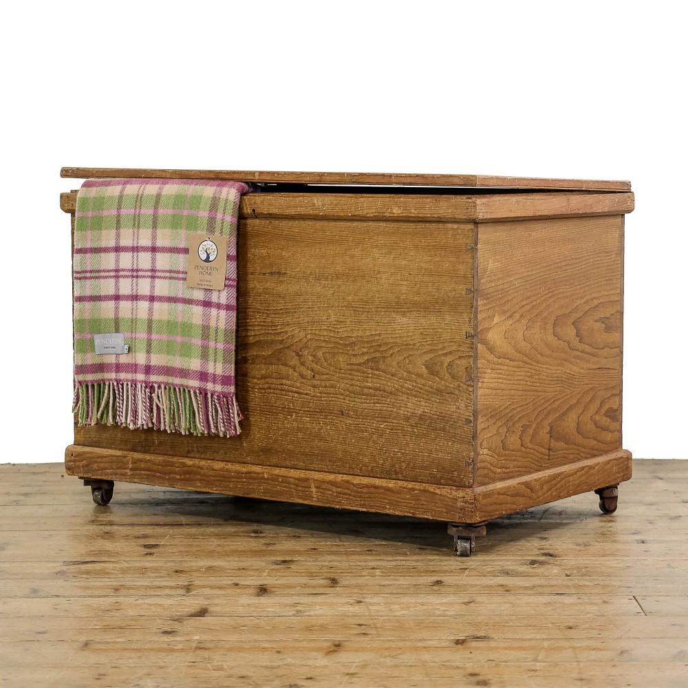 Antique Victorian Pine Trunk