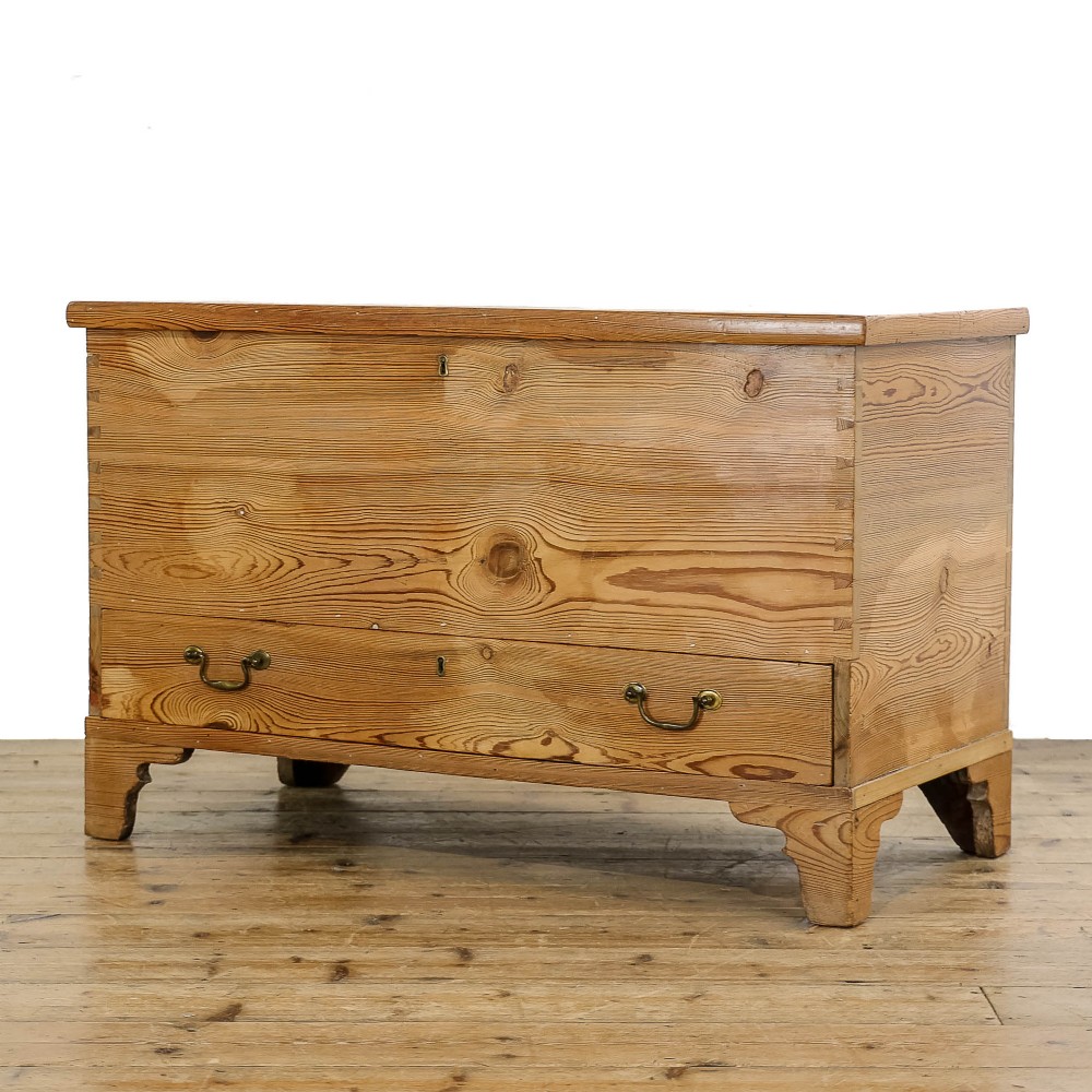 Antique 19th Century Pine Blanket Box