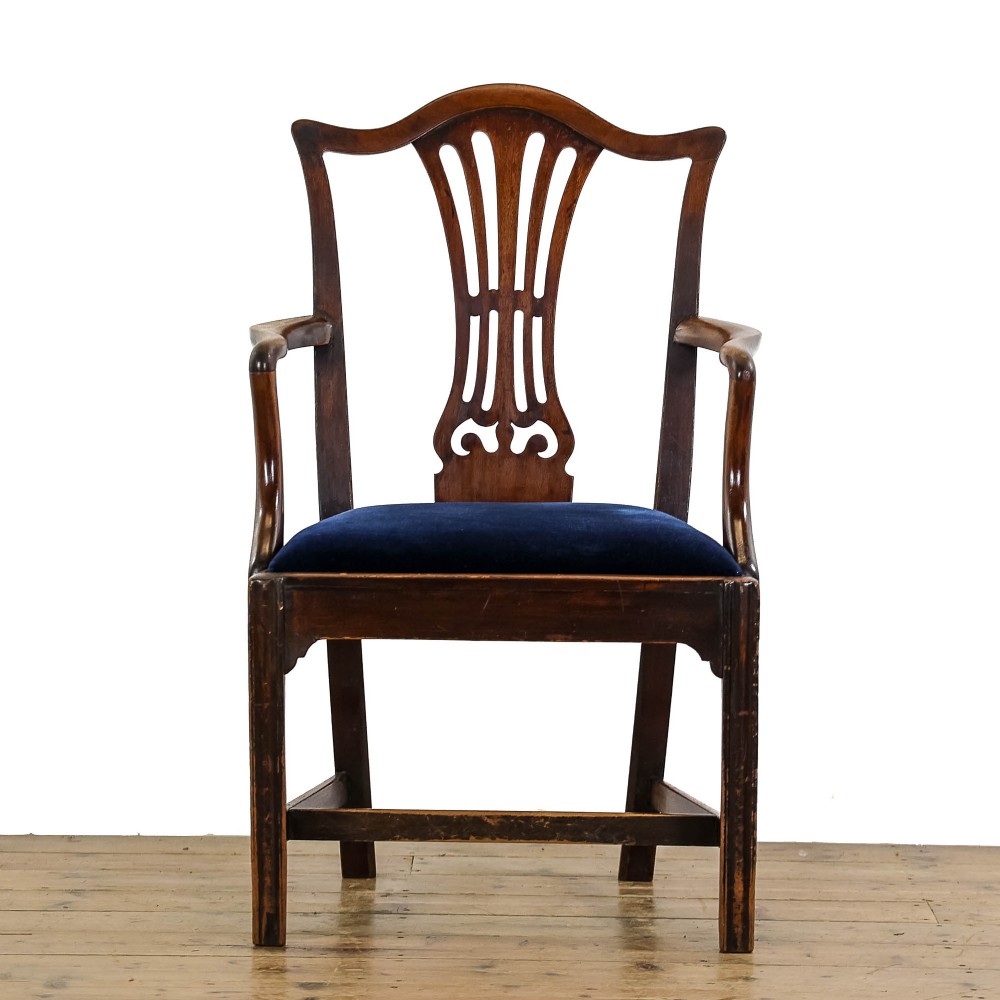 Antique George III Mahogany Armchair