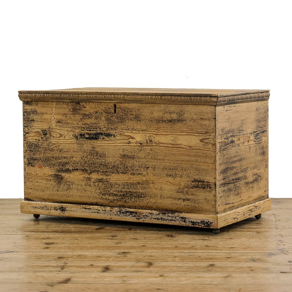 Small Antique Pine Trunk