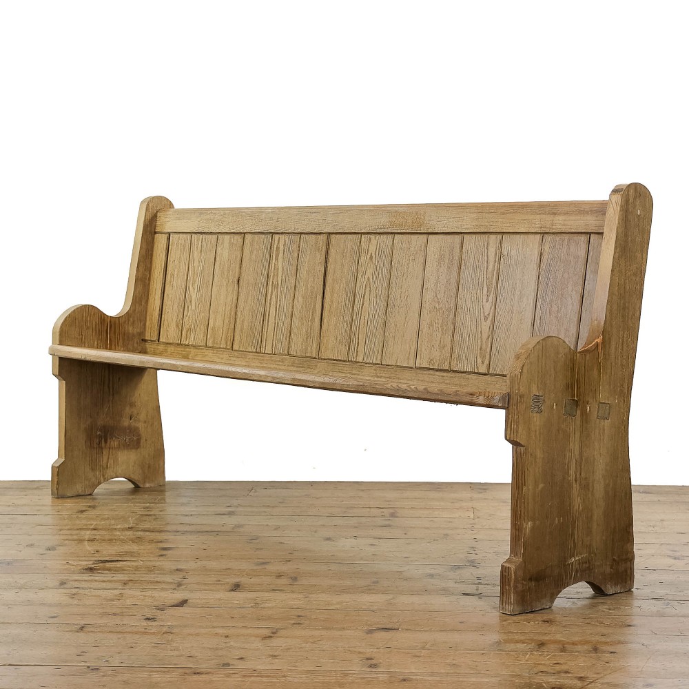 Antique Pine Church Pew