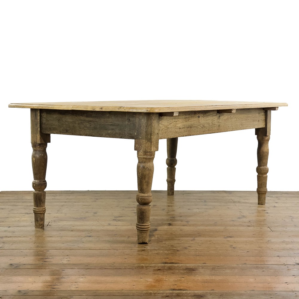 Rustic Antique Farmhouse Pine Kitchen Table
