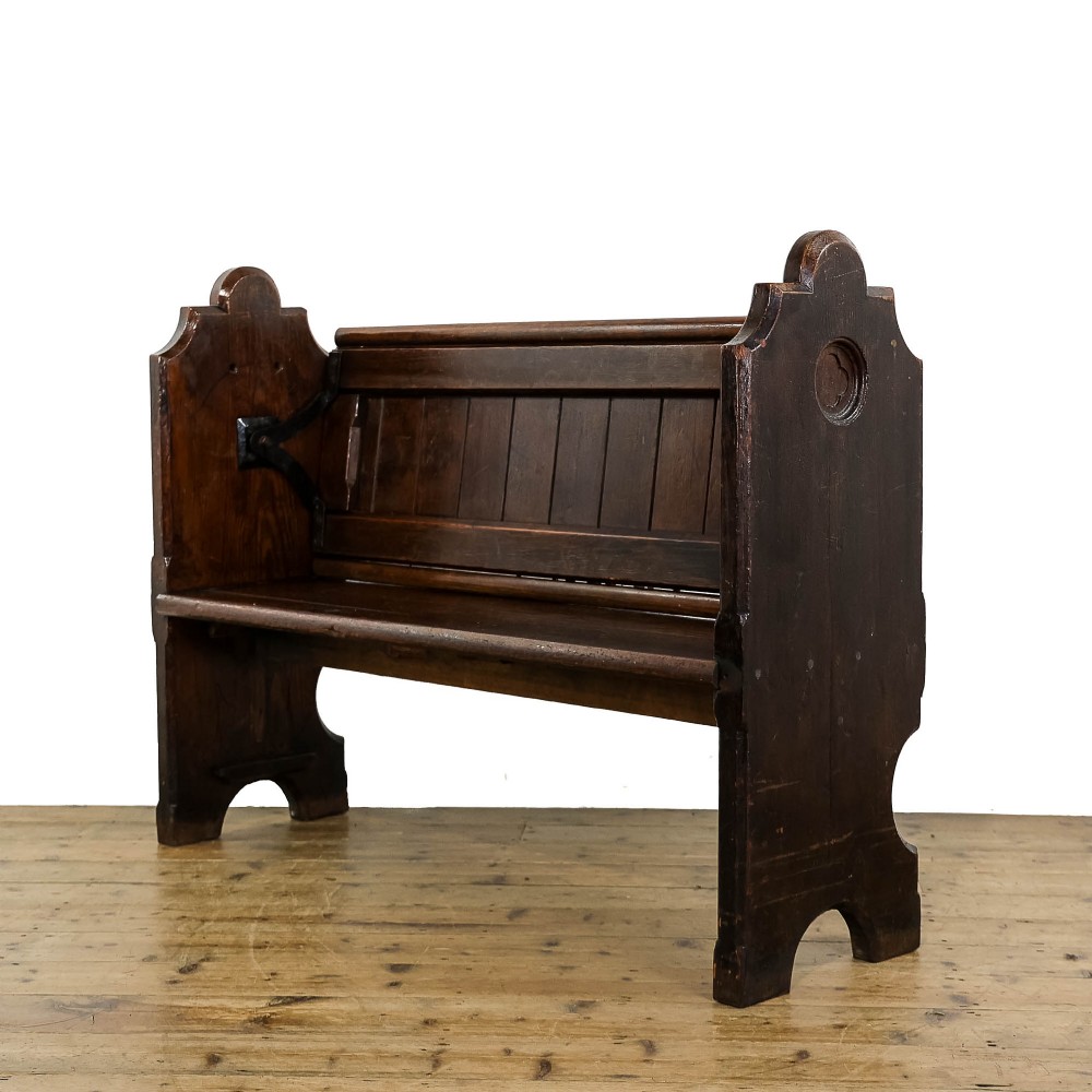 Antique Pitch Pine Flip Over Pew 