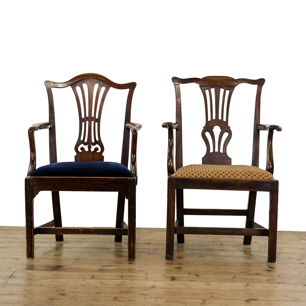 Duo of Upholstered Armchairs
