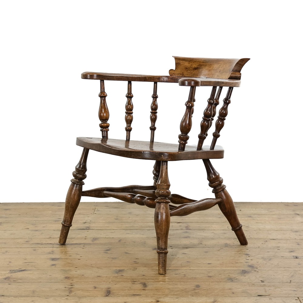 Antique Ash and Elm Captain's Chair