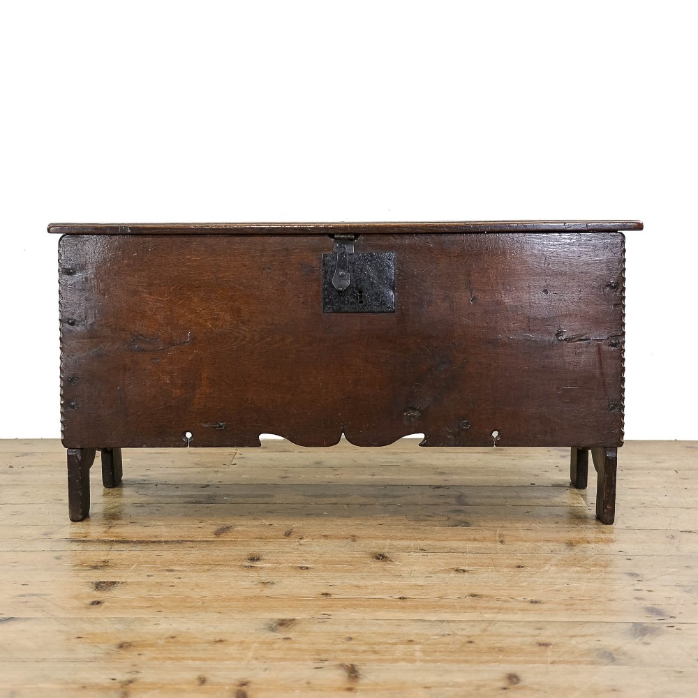 Antique 18th Century Six Plank Oak Coffer