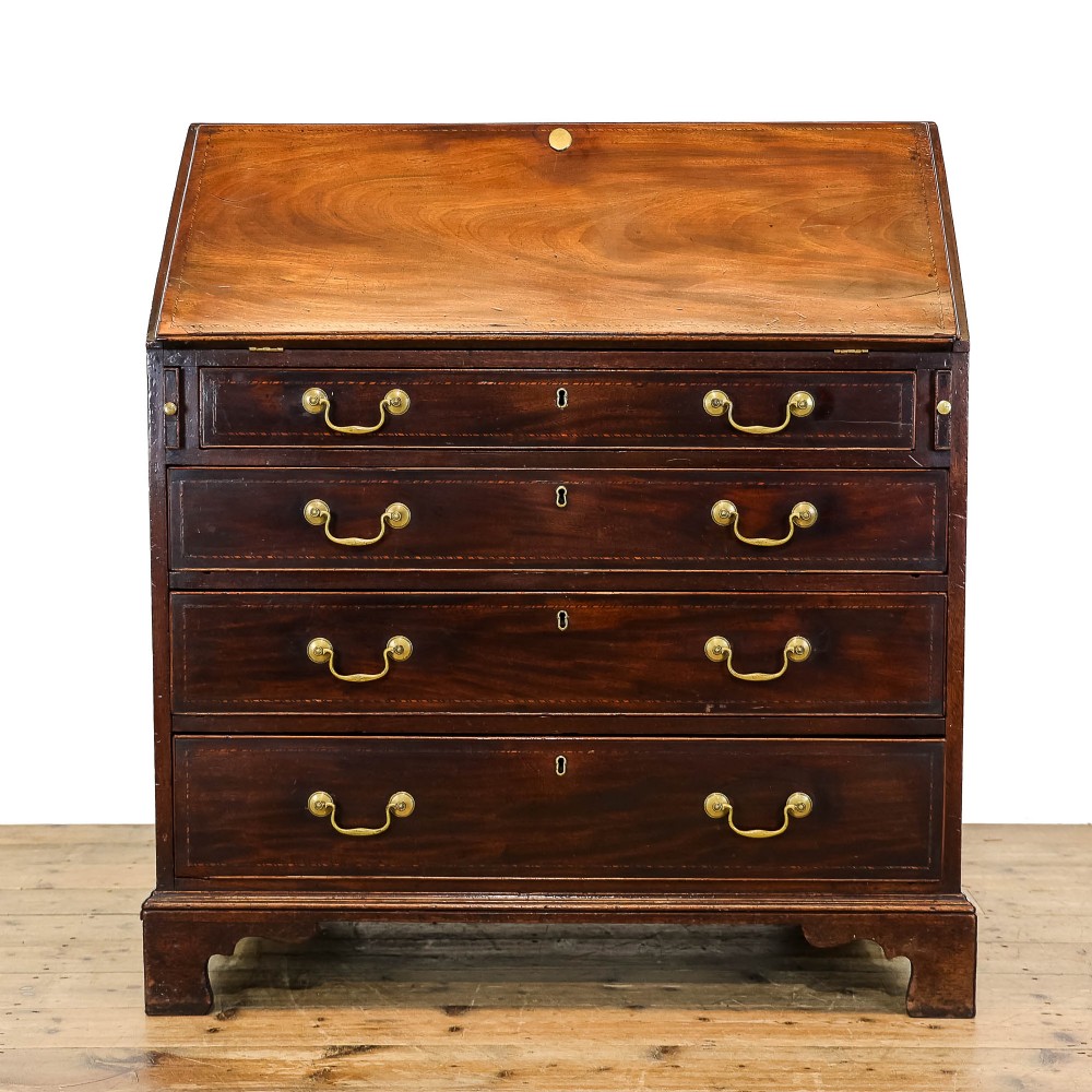Antique George III Mahogany Bureau