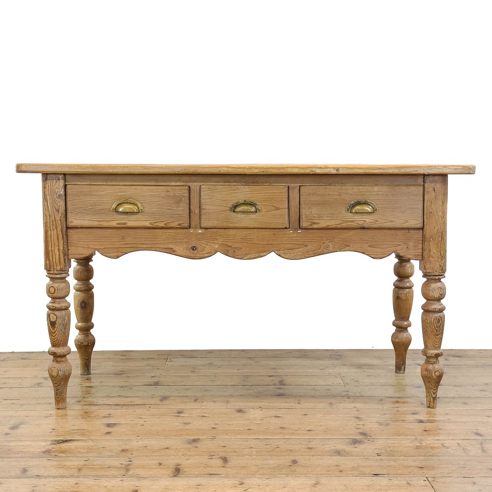 Antique Victorian Pine Work Table
