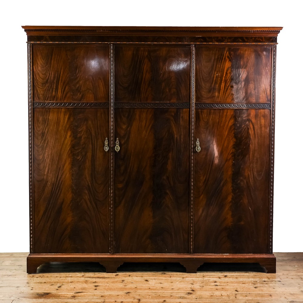 Large Antique Early 20th Century Mahogany Wardrobe
