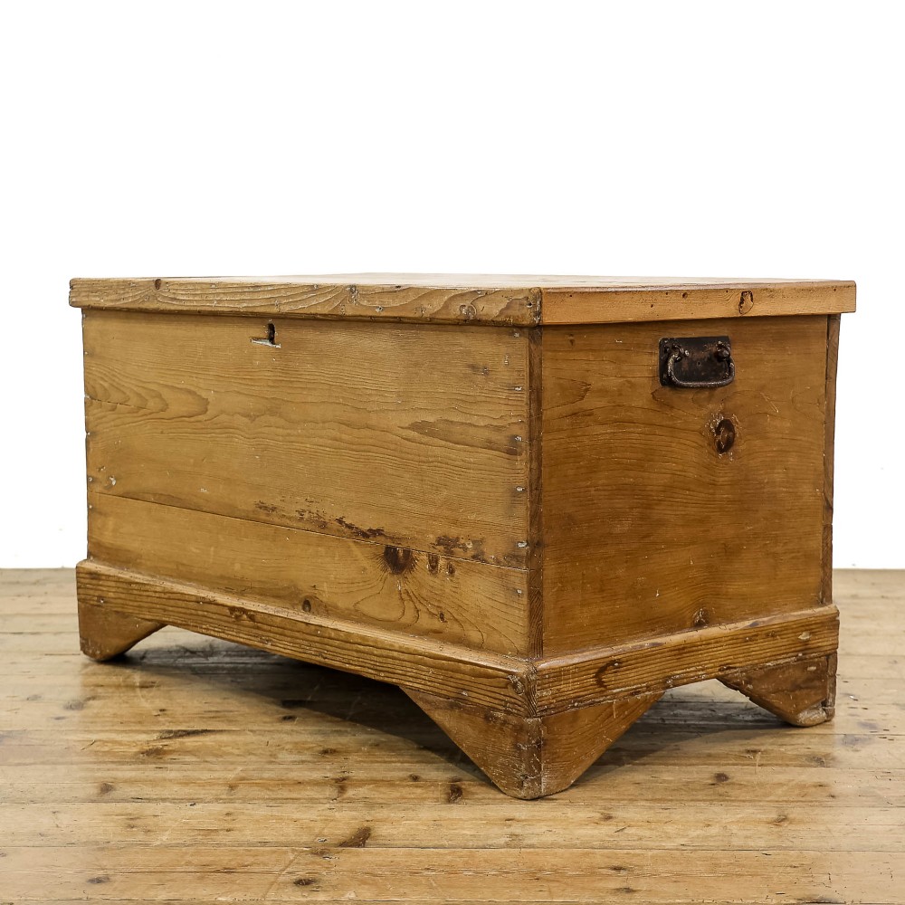 Antique Victorian Rustic Pine Trunk
