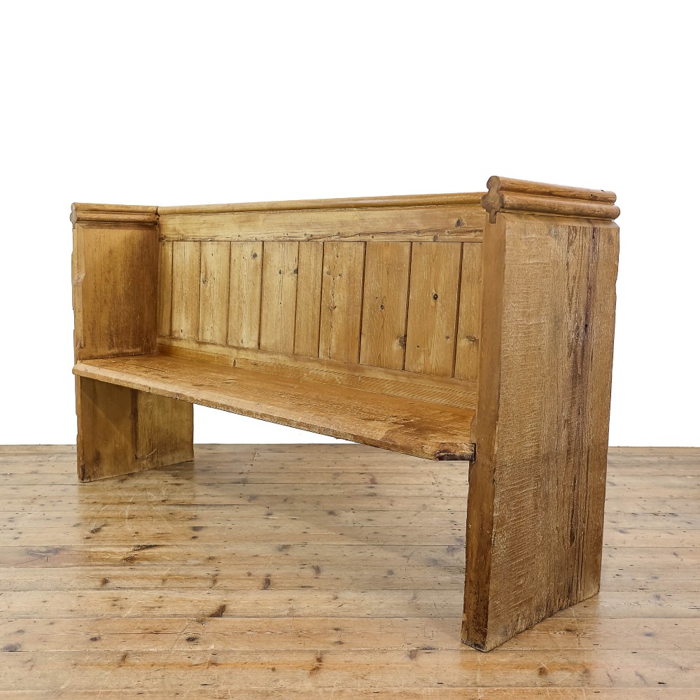 Antique Pine Church Pew