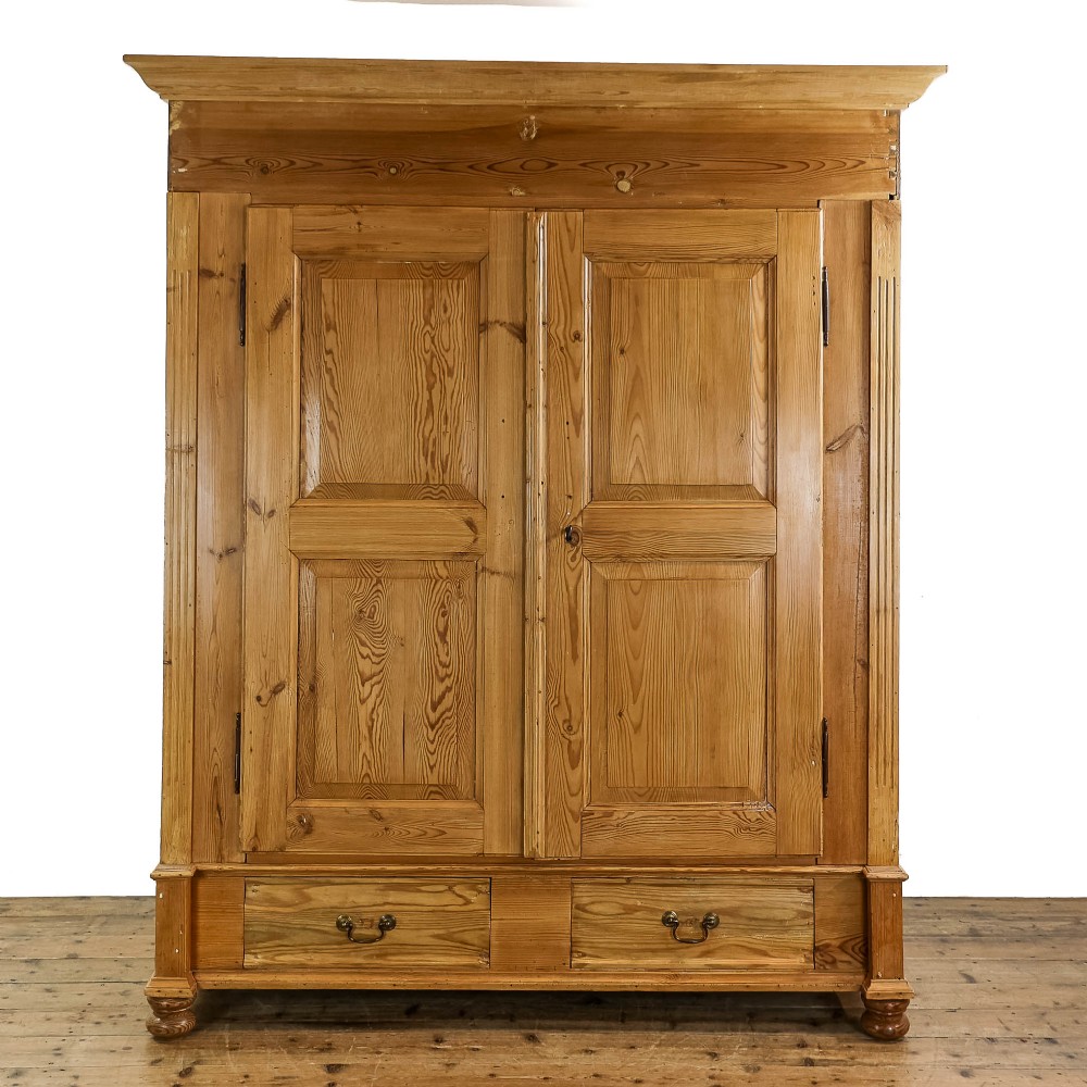Antique Stripped Pine Wardrobe
