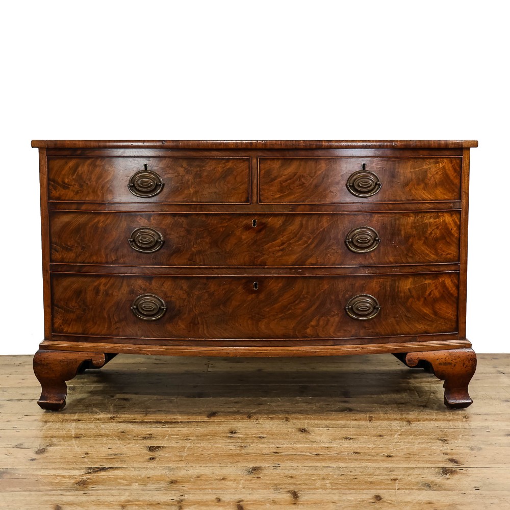Antique Mahogany Bow Fronted Chest of Drawers