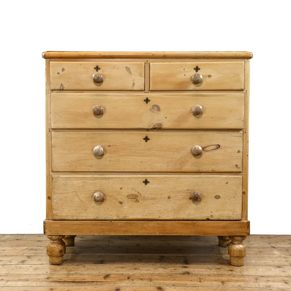Antique 19th Century Country Pine Chest of Drawers
