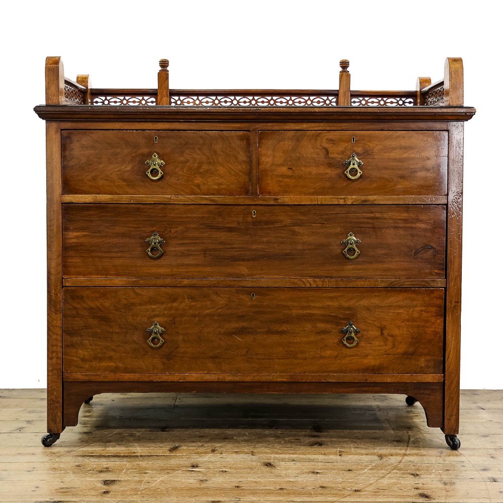 Antique Edwardian Walnut Chest of Drawers
