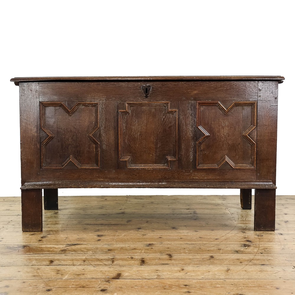 Antique Carved Oak Coffer
