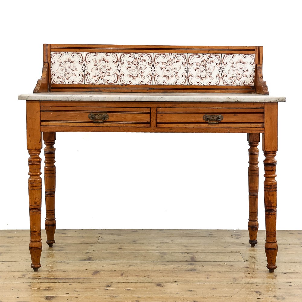 Antique Edwardian Marble Top Washstand 