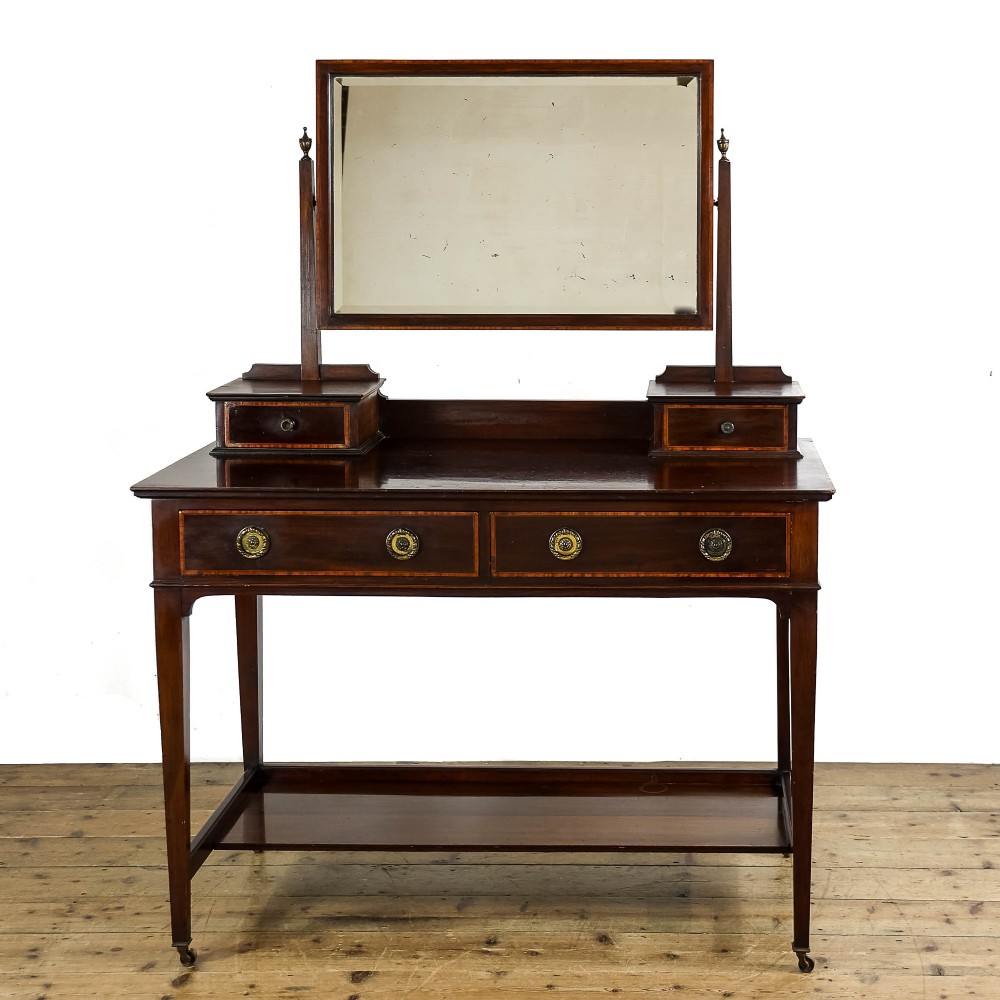 Antique Edwardian Mahogany Dressing Table 
